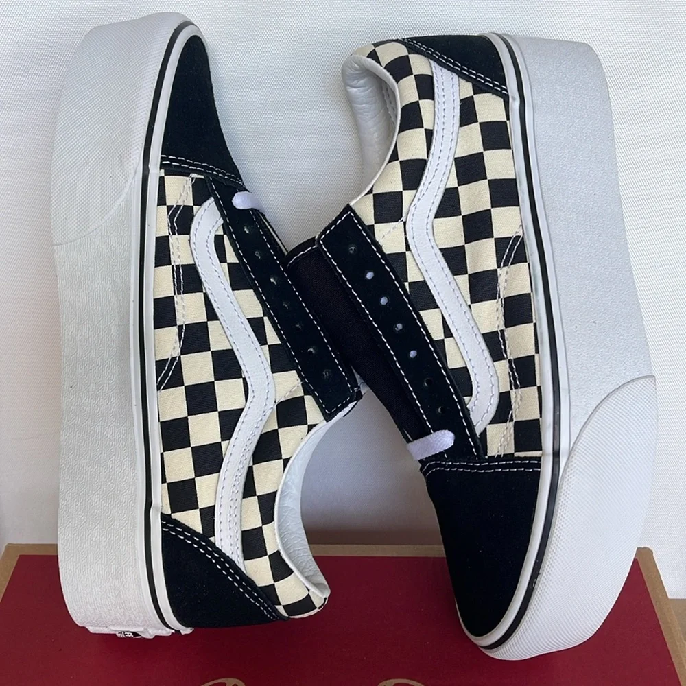 Vans WMNS Old Skool Stacked  Checkerboard Black/Classic VN0A7Q5MTYQ Platforms